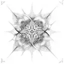 A mesmerizing dotwork tattoo of a chemical reaction, with elements merging and transforming into different compounds. tattoo design idea