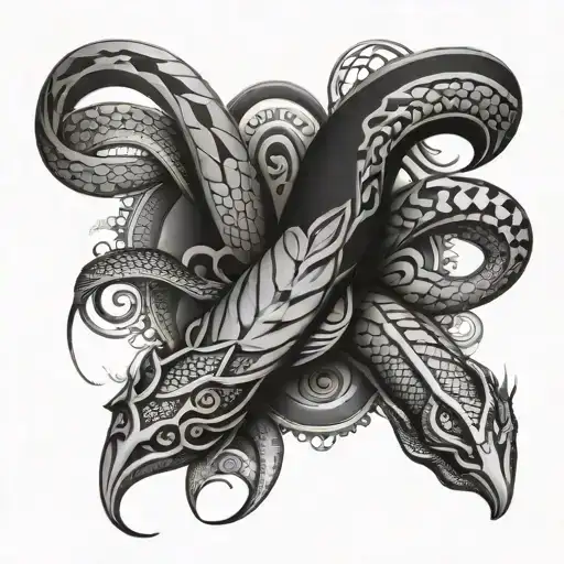 polynesian tattoo with snake skin for forearm tattoo tattoo design idea