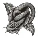 polynesian tattoo with snake skin for forearm tattoo tattoo design idea