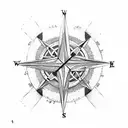 Compass wolf tree viking tattoo design idea