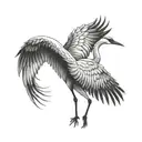 Crane dance tattoo design idea