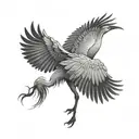Crane dance tattoo design idea