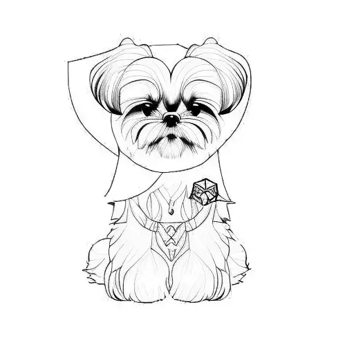 shih tzu tattoo design idea
