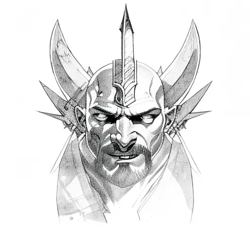 Kratos and Atreus tattoo design idea