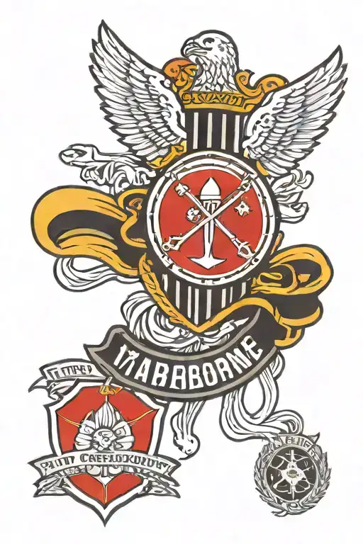 173rd Airborne Brigade tattoo for forearm cover-up, include Parachutist Badge tattoo design idea