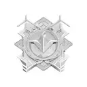 Social loyalty symbol merged with robotic elements tattoo design idea