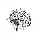 thinking outside the box (brain leaving a box) tattoo design idea