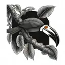toucan ayahuasca tree tattoo design idea