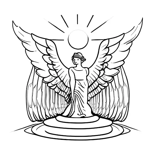 Winged Victory tattoo design idea