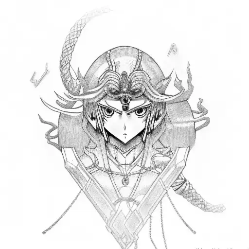 kurapika chain of judgement on arm tattoo design idea