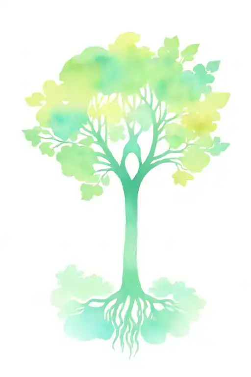 tree of life intertwined with infinity and beyond tattoo design idea