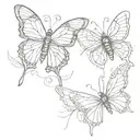 half butterfly half bee tattoo design idea