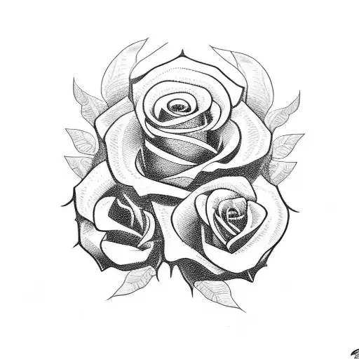 Mafia roses guns cigarettes skull tattoo design idea