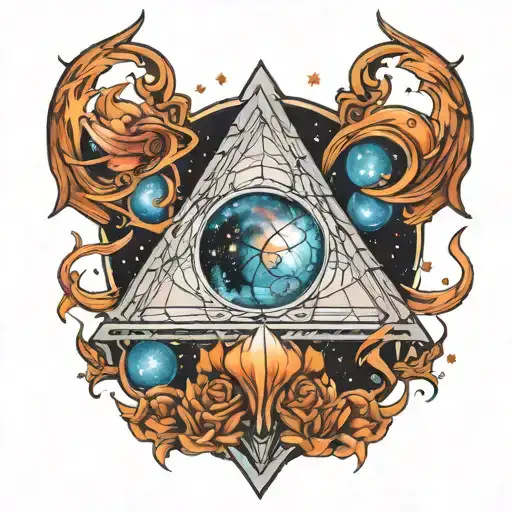 galaxy and trapped inside tattoo design idea