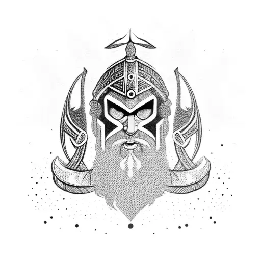 minimalist tribal viking tattoo tattoo design idea