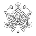 the letters M, J and F in a heart tattoo design idea