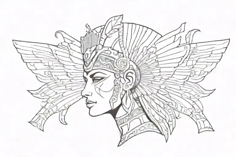 Cleopatra head tattoo tattoo design idea