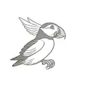 puffin soaring tattoo design idea