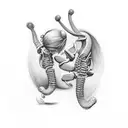 chiropractic two children named Madeline and Hunter, Irish  tattoo design idea