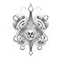 chiropractic two children named Madeline and Hunter, Irish  tattoo design idea