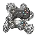 car and gaming controller tattoo design idea