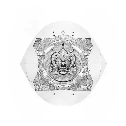 las leras L y M  tattoo design idea