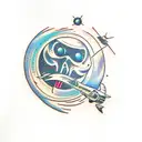 Black hole tattoo design idea