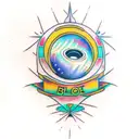 Black hole tattoo design idea