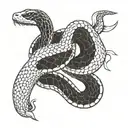 snake twin tattoo design idea