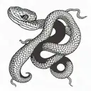 snake twin tattoo design idea