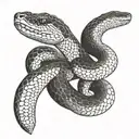 snake twin tattoo design idea