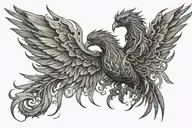 phoenix emerging tattoo design idea