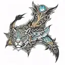 generates a template for a dotwork style zues forearm half sleeve tattoo tattoo design idea