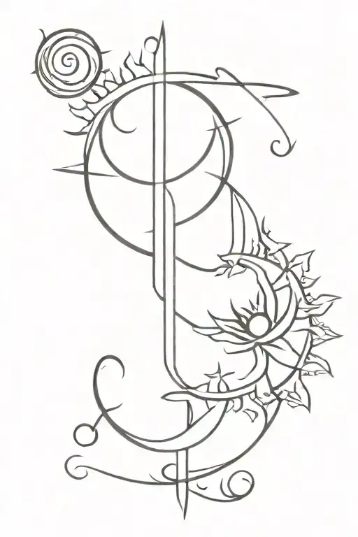 Sun & Mercury in Scorpio zodiac sign formed tattoo design idea