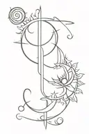 Sun & Mercury in Scorpio zodiac sign formed tattoo design idea