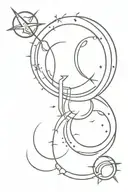 Sun & Mercury in Scorpio zodiac sign formed tattoo design idea