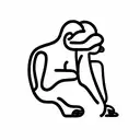 Three wise monkeys on a horizontal line tattoo design idea