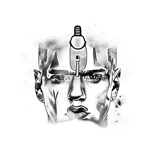 Eminem with a mic tattoo design idea