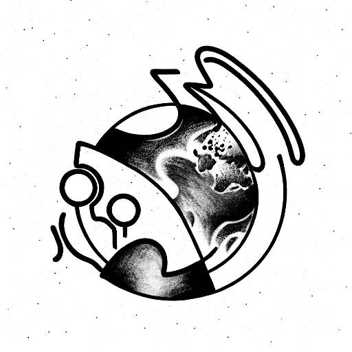 planet friends  tattoo design idea