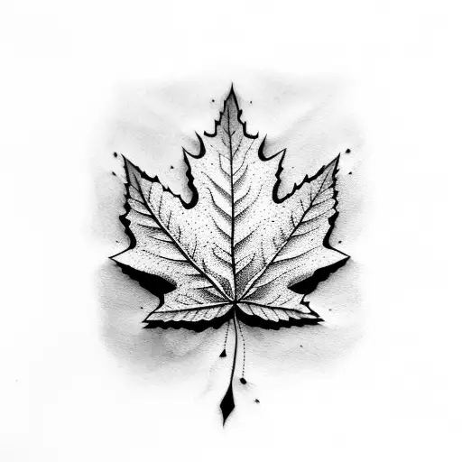Maple Leaf tattoo design idea