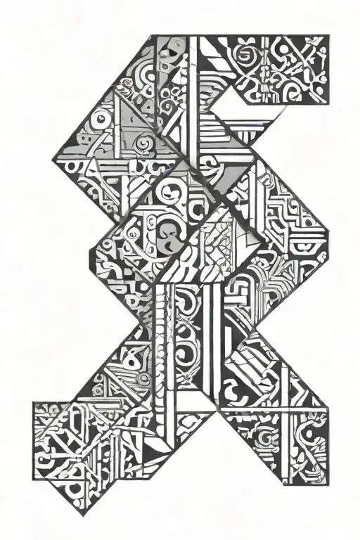 I, R and M letter tattoo design idea