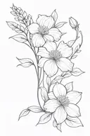 May and March birth flower tattoo design idea