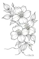 May and March birth flower tattoo design idea