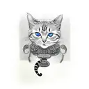 schrodinger's cat  tattoo design idea