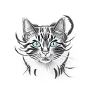schrodinger's cat  tattoo design idea
