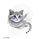 schrodinger's cat  tattoo design idea