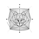 schrodinger's cat in a box tattoo design idea