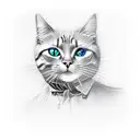 schrodinger's cat in a box tattoo design idea