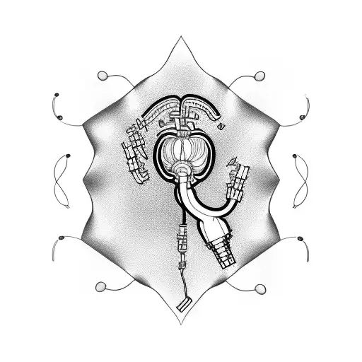 kidney with a heartbeat line tattoo design idea