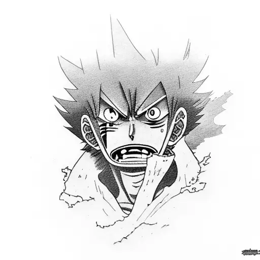 Luffy primera marcha  tattoo design idea